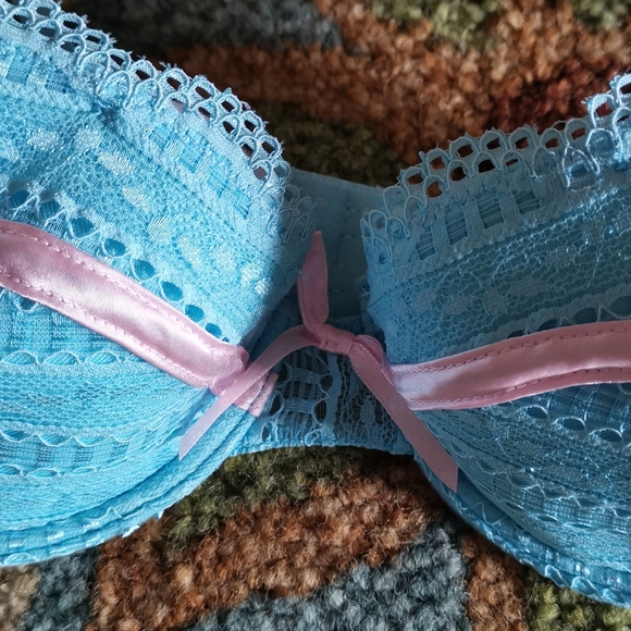 Rene Rofe Lace Blue Bra - Picture 3 of 15